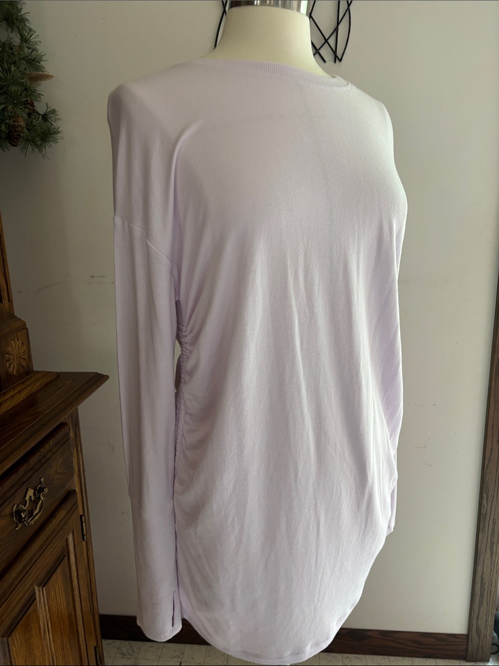 Athleta Lilac Long Sleeve Crew Tee